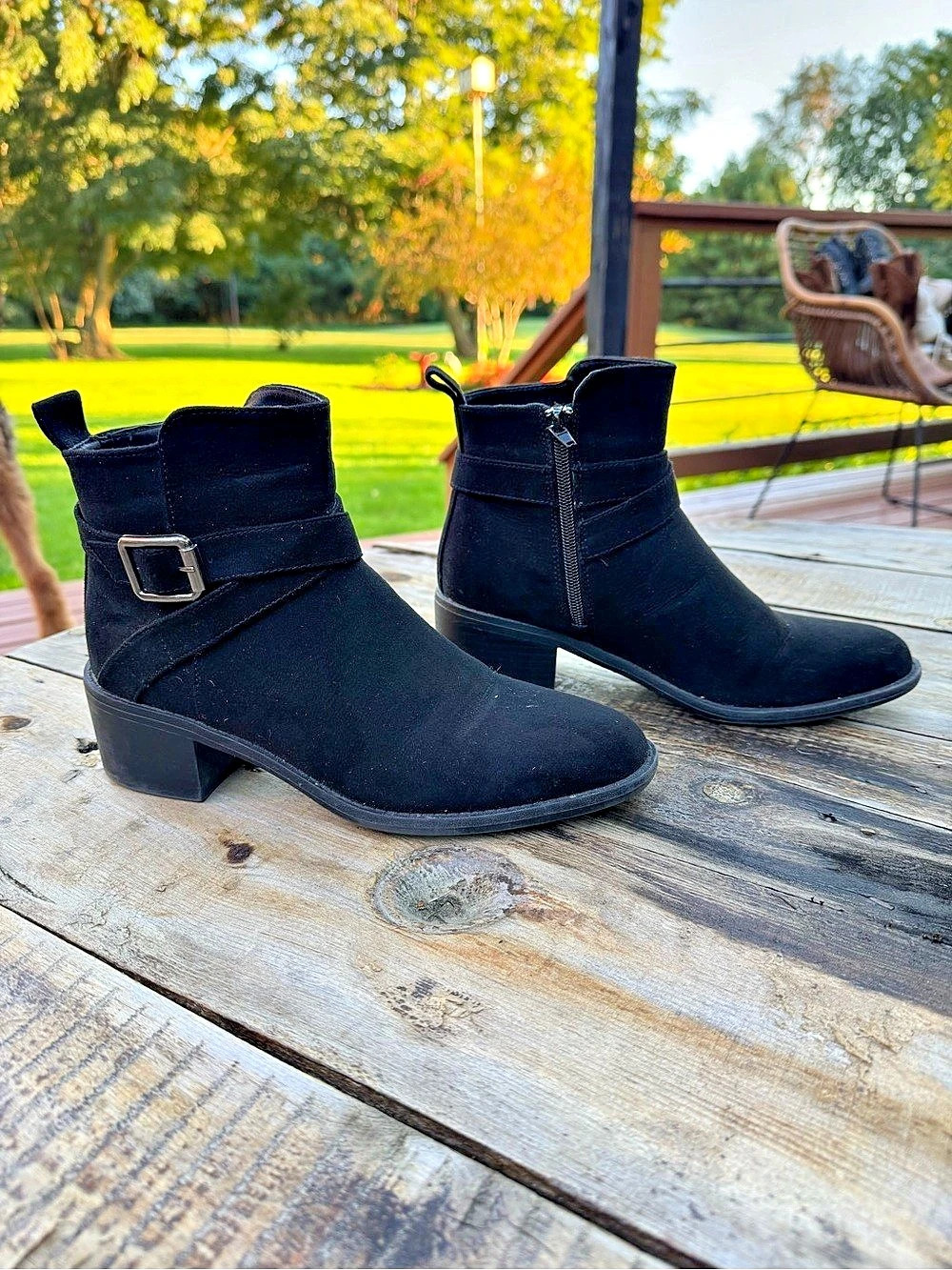 ESPRIT Bess Ankle Boot Black Size US 6.5 - Picture 2 of 4
